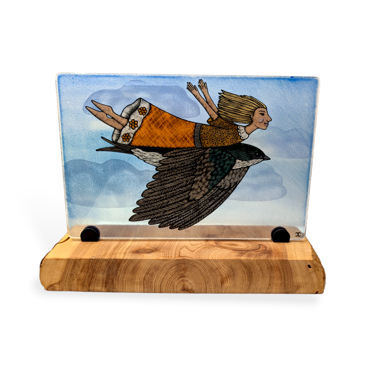 Free Ride - Tile on Stand – Seattle Glassblowing Studio