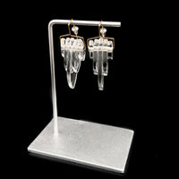 Kinetic Deco Tear Drop Hook Earrings