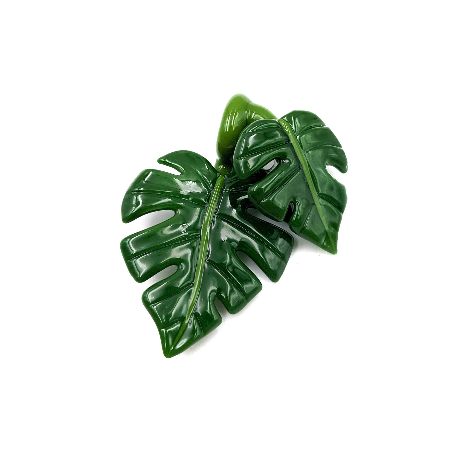 Double Monstera Leaf Pendant